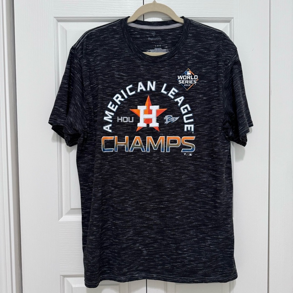 Houston Astros 2019 AL Champs Fanatics Graphic Tee Large MLB Shirt